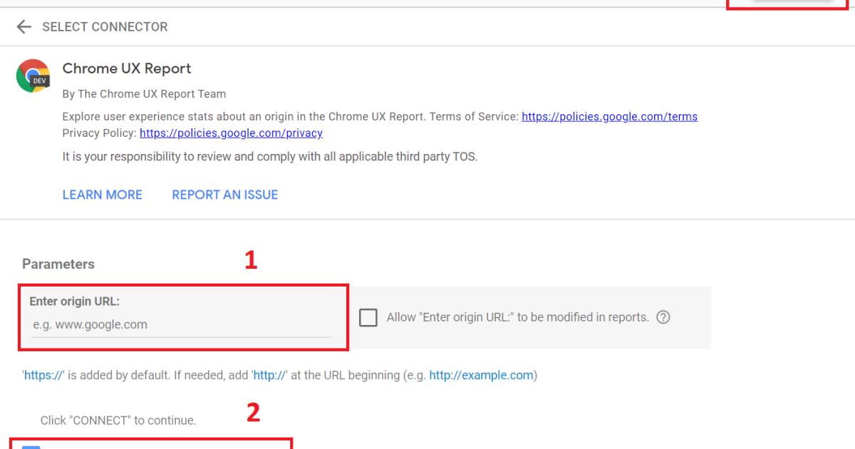trình kết nối báo cáo chrome ux